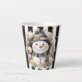 Milchtasse Klein Snowman and Stripes Var08