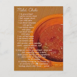 mild chilirecept-kort vykort