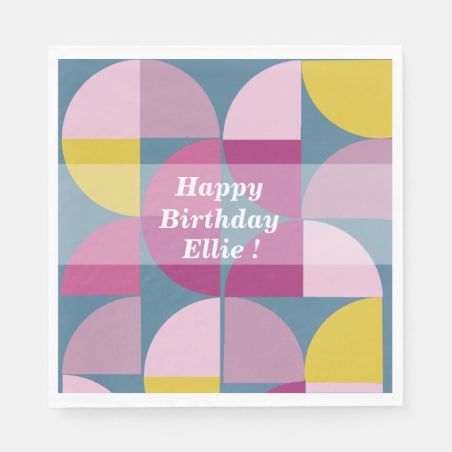 mild psykedelisk lila rosa färg mo pappersservett (Framsidan)