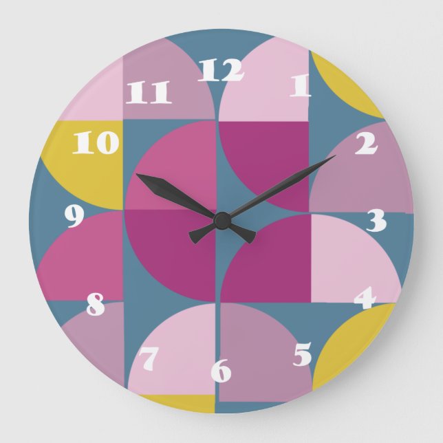 mild psykedelisk lila rosa färg mo stor klocka (Framsida)