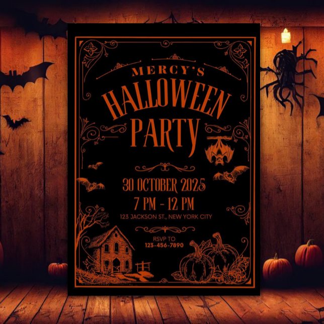 Milda Halloween-festen Inbjudningar (Skapare uppladdad)