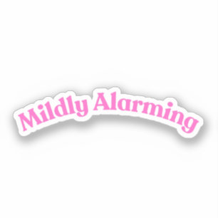 Mildt Alarmerande Roliga Rosa Citatord Röda Ord Klistermärken