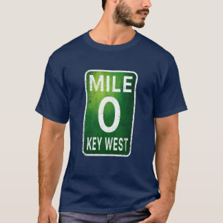 Mile 0 Key West Florida A1A Överstorlek T Shirt