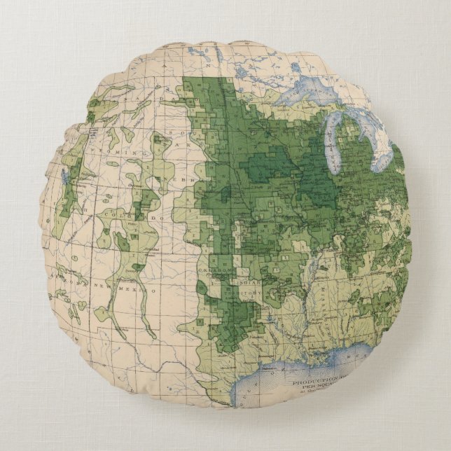 Mile för 158 Oats/sq Rund Kudde (Framsidan)