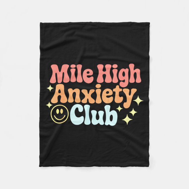 Mile High Anxiety Club Funny Design  Fleecefilt (Framsidan)