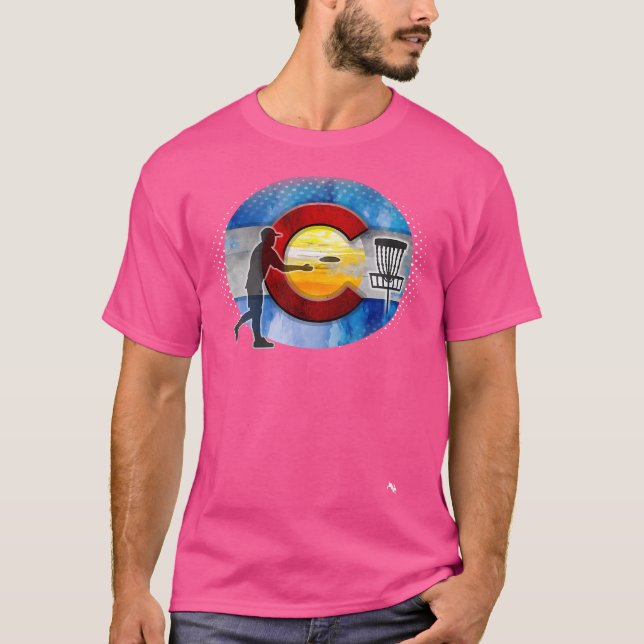Mile High Colorado Disk Golf T Shirt (Framsida)