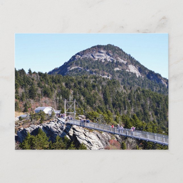 Mile High Suspension Bridge Grandfather Mountain Vykort (Framsida)