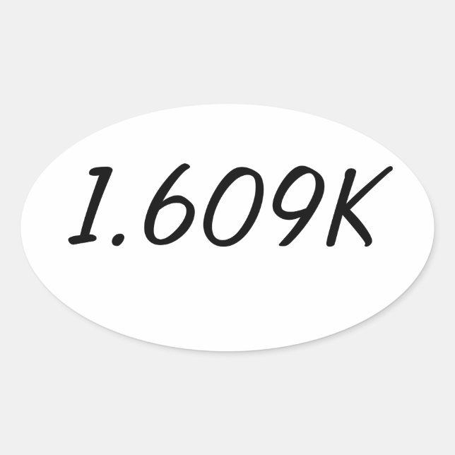 Mile Sticker Ovalt Klistermärke (Framsida)