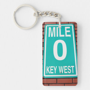 Milemarkör 0 undertecknar på historiska Key West