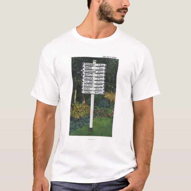 Milemarkören undertecknar postar tee shirt (Framsida)