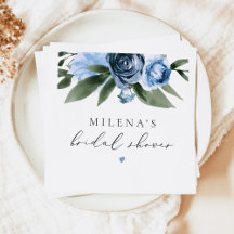 MILENA Dammtorblue Blommig Bröllopsdusch