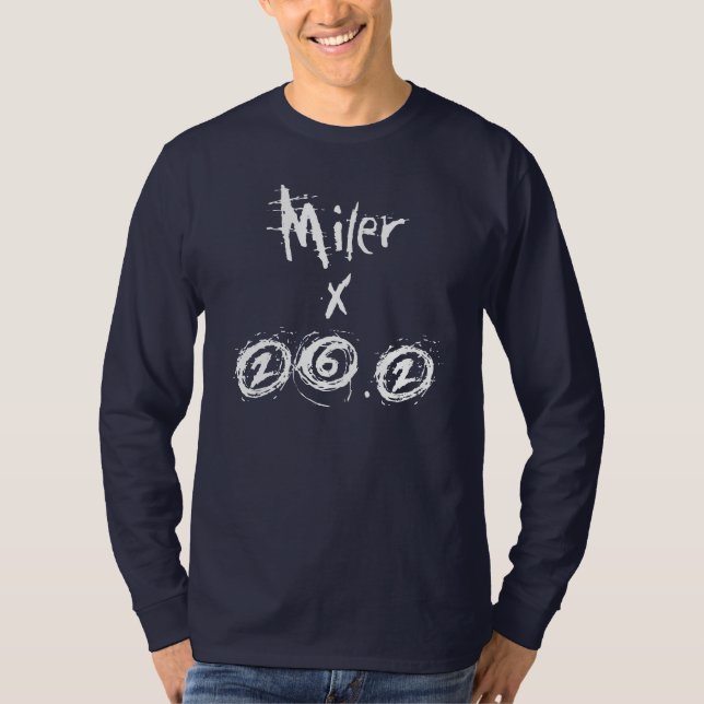 Miler x 26.2 - Funny Marathon Springer Tröja (Framsida)