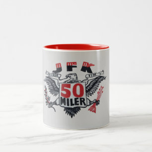 Milerlogotyp för JFK 50 Två-Tonad Mugg