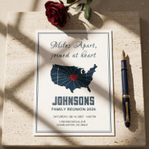 Miles Apart Joined at Heart USA Karta Familjeåtert