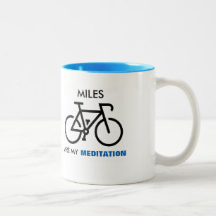 Miles är min meditation Två-Tonad mugg