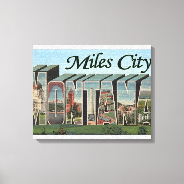 Miles City, Montana Canvastryck (Framsida)