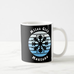 Miles city montana snöflinga jul vinter kaffemugg