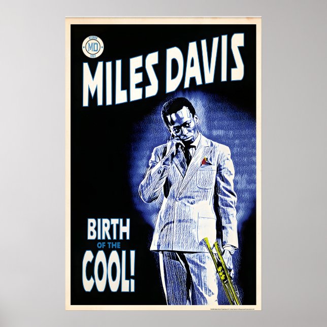 Miles Davis Birth of the Cool Grafik, Original Poster (Framsidan)