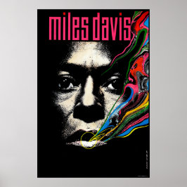 Miles Davis Jazz Illustrated Poster