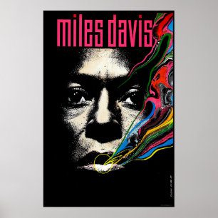 Miles Davis Jazz Illustrated Poster