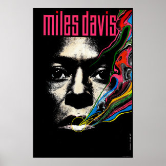Miles Davis Jazz Illustrated Poster