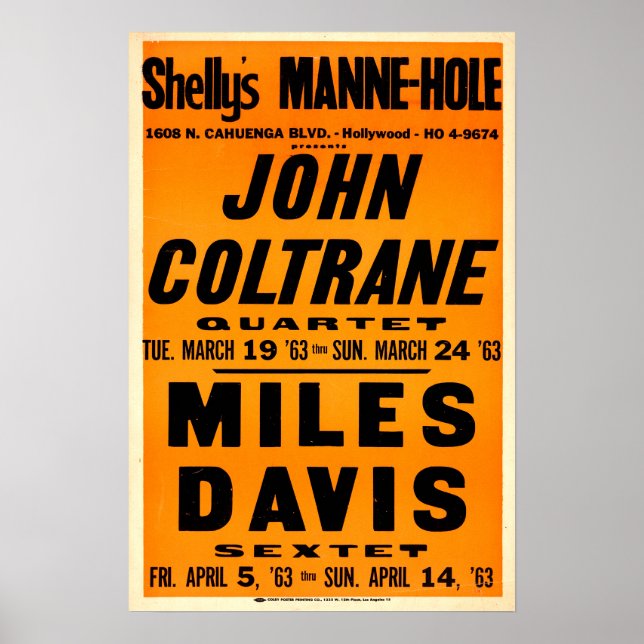Miles Davis/John Coltrane Vintage Jazz Poster (Framsidan)