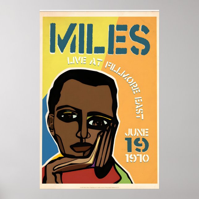 Miles Davis Live at the Fillmore Cubism Original Poster (Framsidan)