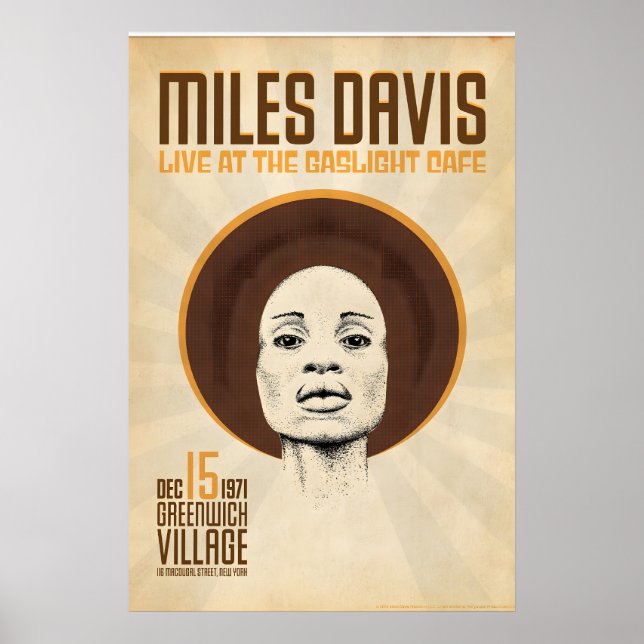 Miles Davis Live at the GasLight, Originaltryck Poster (Framsidan)