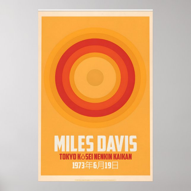 Miles Davis Live i Tokyo, Japan, Originaltryck Poster (Framsidan)