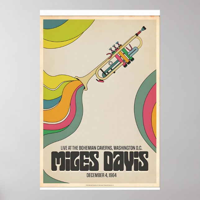 Miles Davis Live i Washington DC, Originaltryck Poster (Framsidan)