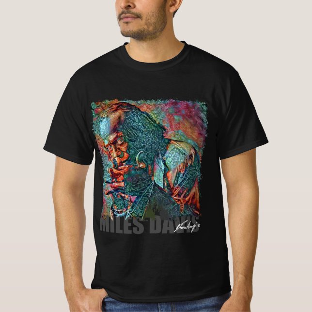 MILES DAVIS - NFT porträtt av Marco Aureggi T Shirt (Framsida)