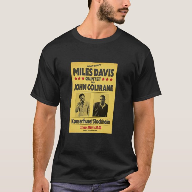 Miles Davis Quintet och John Coltrane Stockholm 19 T Shirt (Framsida)