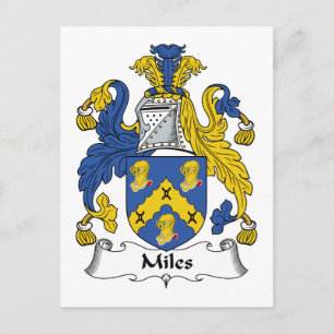 Miles Family Crest Vykort