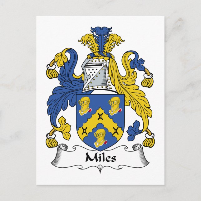 Miles Family Crest Vykort (Framsida)