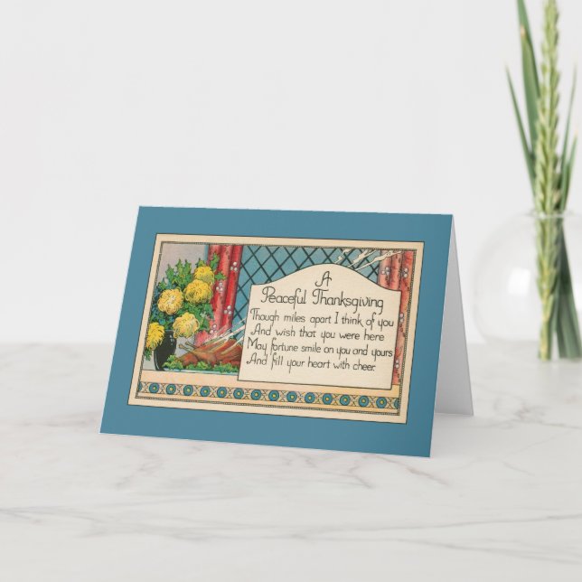 Miles ifrån varandra thanksgiving - önska dig var helgkort (Framsida)