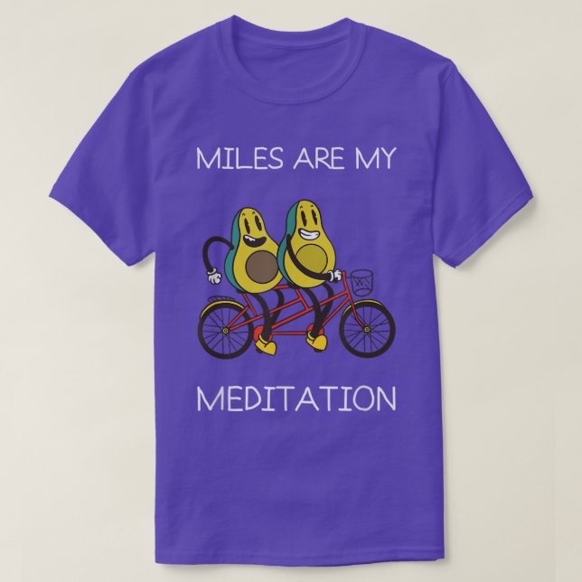 Miles Meditation Mountain Avocado Biking Cycling B T Shirt (Design framsida)