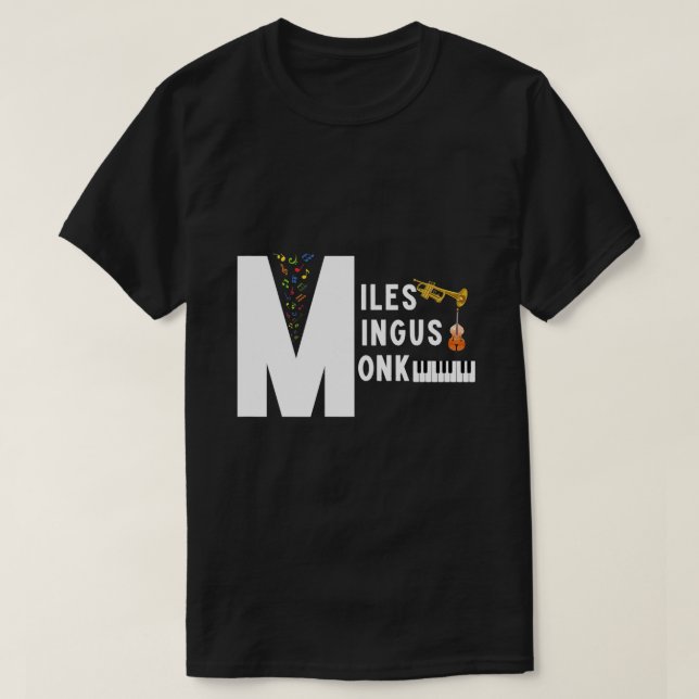 Miles Mingus Munk Berömd Jazz Orchestra Vi ska B T Shirt (Design framsida)