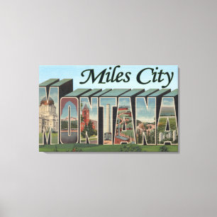 Miles stad, Montana Canvastryck