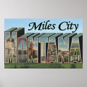 Miles stad, Montana Poster
