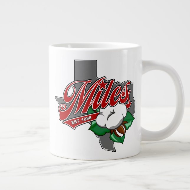 ’MILES, TEXAS - COTTON’ 20oz Giant Coffee Mugg Jumbo Mugg (Höger)