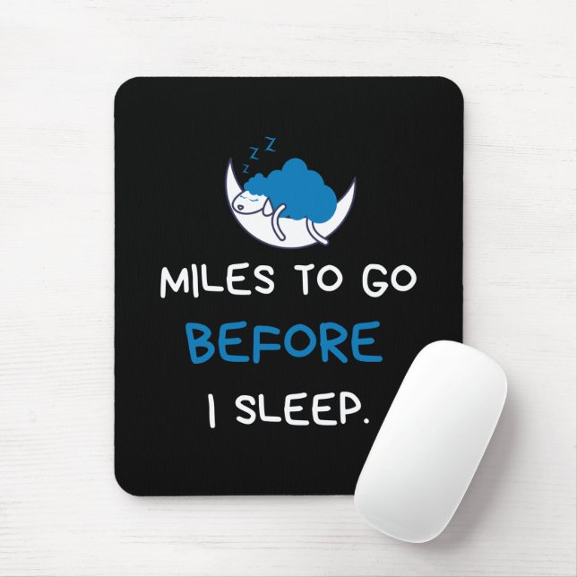 Miles to Go Innan jag somnar Musmatta (Med mus)
