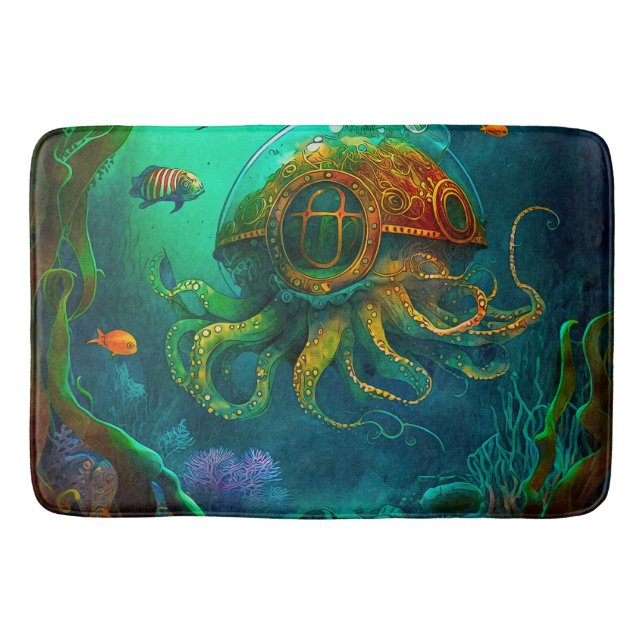 Miles under Sea Art Illustration Steampunk Badrumsmatta (Framsidan)