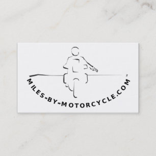Miles vid den generiska visitkorten för motorcyke visitkort