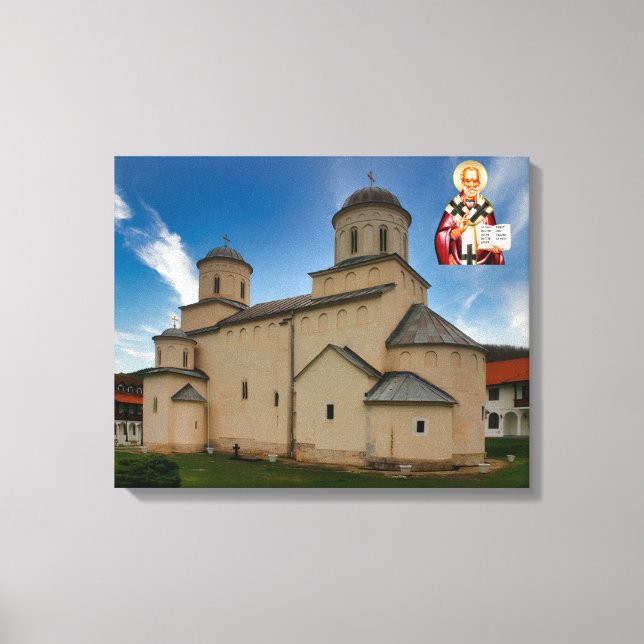 Mileseva kloster Sankt Nikolaus Canvastryck (Framsida)