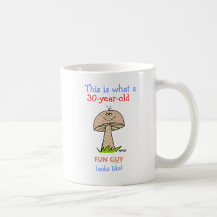 Milestone Birthday Funny ROLIGT GUY Tecknad Mushro Kaffemugg