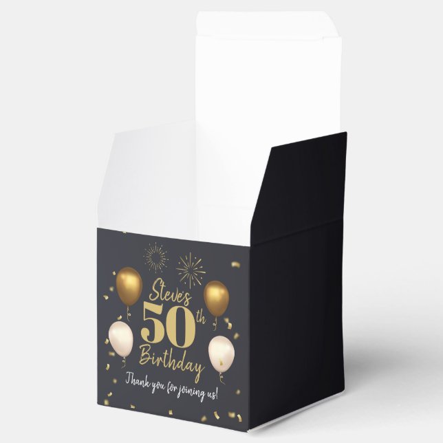 Milestone Birthday Guld Black Presentaskar (Öppnad)
