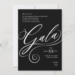 Milestone Gala Invitation Inbjudningar