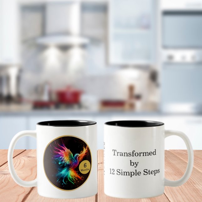 Milestone-gåva för Phoenix Recovery Två-Tonad Mugg (Skapare uppladdad)