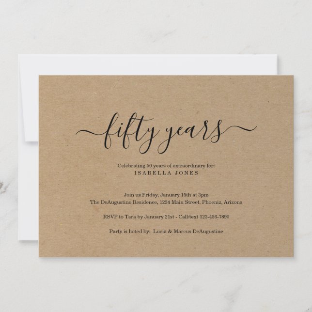 Milestone Vuxen Födelsedagsfest Kraftpapper Inbjudningar (Framsida)