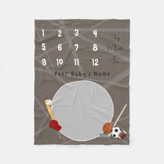 Milestones Baby Blanket HAMbyWG Fleecefilt (Framsidan)